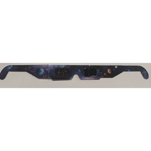 Photo from the official notice: HOMANAGE Paper solar eclipse glasses — damage to sight risk