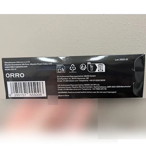 Foto do aviso oficial: ORRO Solar Eclipse Glasses Óculos de eclipse solar — risco: Lesões oculares