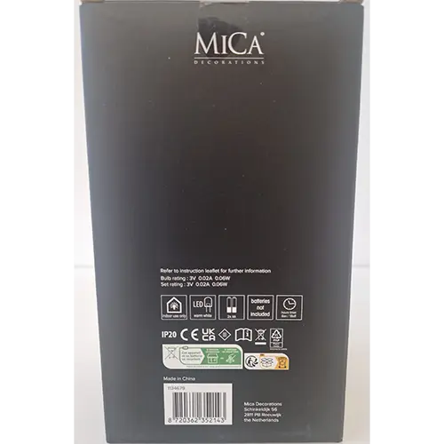 Foto do aviso oficial: MICA Candle x-mas tree taupe Vela LED — risco: Ambiente