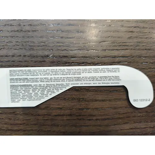 Photo from the official notice: ECP Eye Care Professional Solar Safe Glasses solar eclipse glasses — damage to sight risk