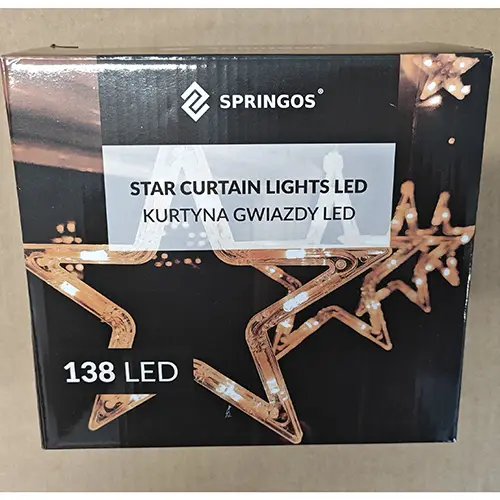 Photo de l’avis officiel: SPRINGOS® Chaîne d'éclairage — risque: Choc électrique (SR/02203/26)