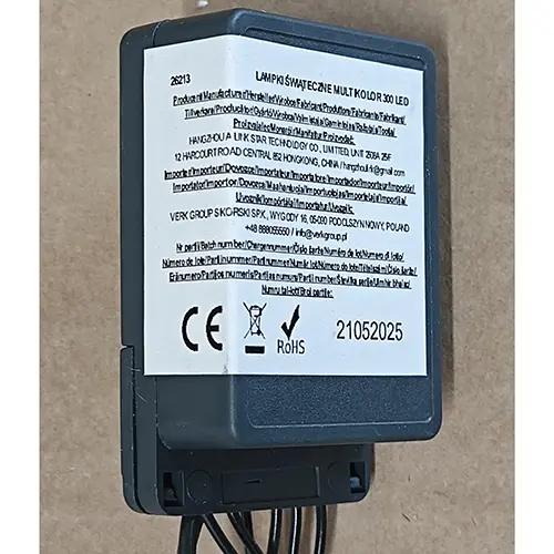 Photo de l’avis officiel: VERK GROUP® Chaîne d'éclairage — risque: Choc électrique (SR/02236/26)