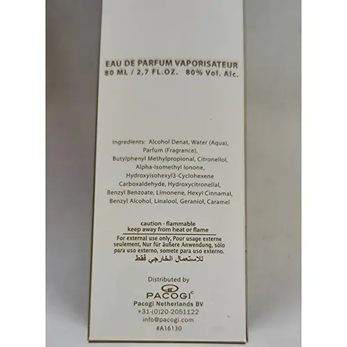 Photo de l’avis officiel: ADELANTE EDIZIONE ORO Parfum — risque: Risque chimique
