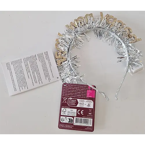 Foto dell’avviso ufficiale: Hema Tiara happy new year Accessorio per capelli LED — rischio: Ambiente