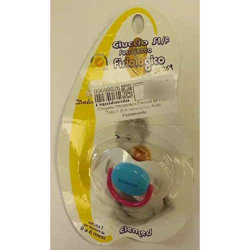 Foto del aviso oficial: ELEMED Ciuccio SI/f Succhietto fisiológico chupete — riesgo: Atragantamiento