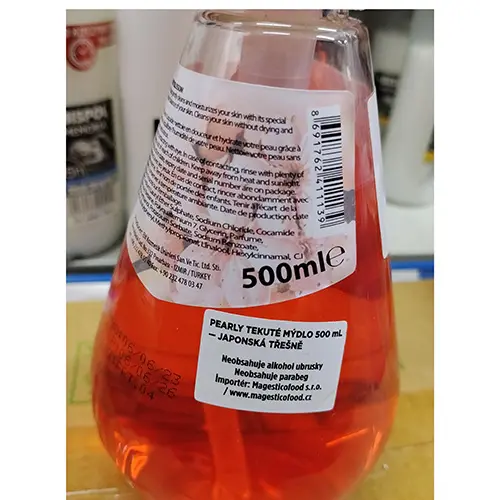 Foto dell’avviso ufficiale: PEARLY Cherry blossom liquid soap Sapone per le mani — rischio: Rischio chimico