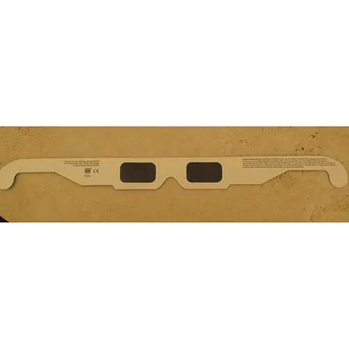 Photo from the official notice: Mó ECLIPSE solar eclipse glasses — damage to sight risk