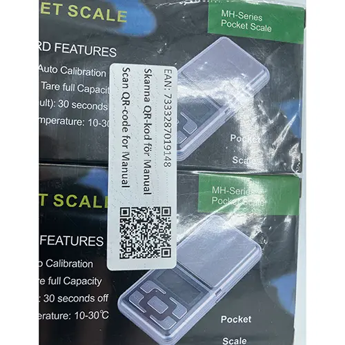 Photo from the official notice: Pocket scale MH-Series — environment risk