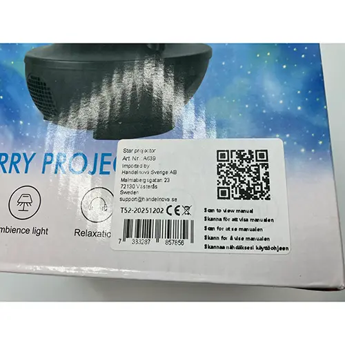 Foto do aviso oficial: Starry projector light Luz do projetor — risco: Ambiente