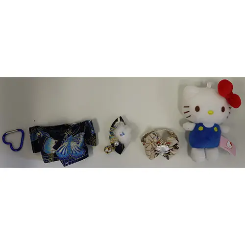 Photo from the official notice: Hello Kitty Collectible Plush Ornament key ring with soft toy — choking risk