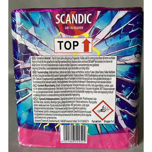 Photo de l’avis officiel: Scandic Art In Heaven Snowflake Glitter Feux d'artifice — risque: Brûlures & Dommages à la vue