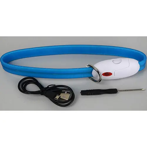 Foto do aviso oficial: LED Light Collar Colar do cão — risco: Queimaduras & Incêndio