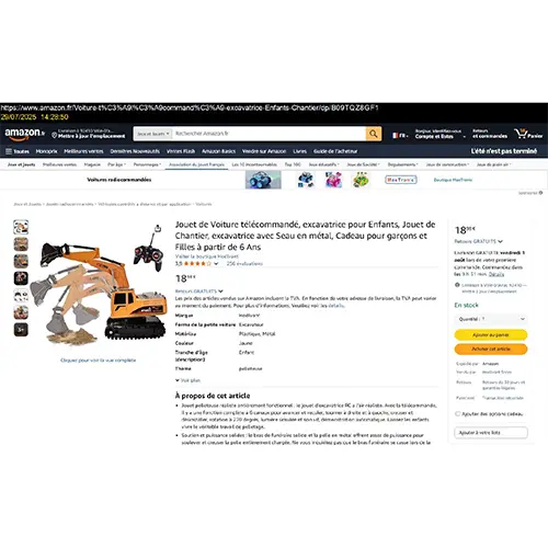 Photo de l’avis officiel: Engineering die-cast car Jouet en plastique — risque: Risque chimique