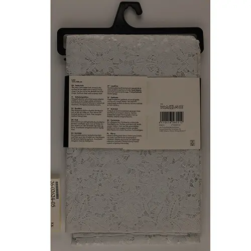Photo de l’avis officiel: 4living 4living Tablecloth Lace Nappe — risque: Risque chimique
