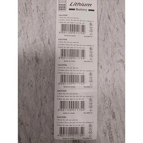 Photo de l’avis officiel: KOONENDA Lithium Battery Piles à boutons — risque: Risque chimique & Étouffement (SR/02382/26)