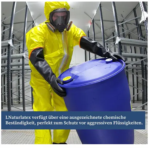 Photo from the official notice: Handschuhe säurefest. Chemikalien Schutz. protective gloves — chemical risk