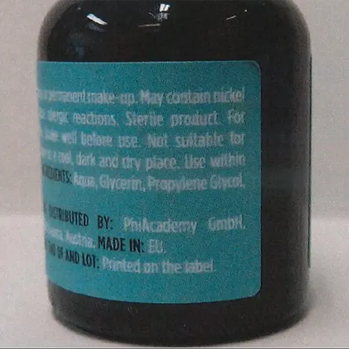 Photo from the official notice: PhiAcademy AQUA COLLECTION AQUA COLLECTION BLACK SEA 0.34 fl.oz (10 mL) tattooing product — chemical risk