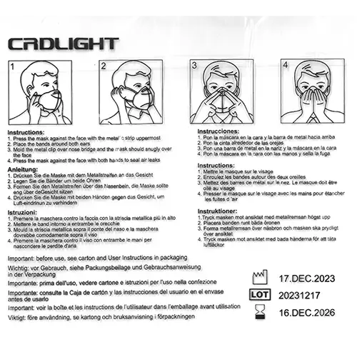 Photo from the official notice: CRD Light Filtering Half Mask particle filter mask — health risk