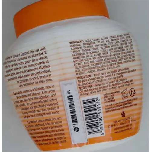 Foto do aviso oficial: Caro White Lightening Beauty Cream Produto para clarear a pele — risco: Químico