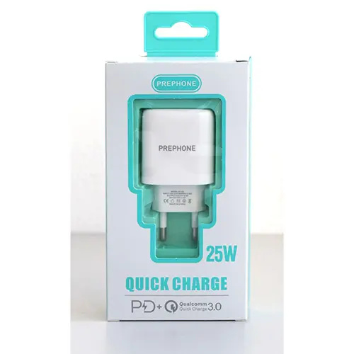Foto aus der offiziellen Meldung: PREPHONE PD+USB FAST CHARGER USB-Ladegerät — Risiko: Elektrischer Schlag