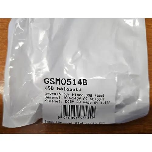 Foto do aviso oficial: USB hálózati gyorstöltő Carregador USB — risco: Choque elétrico