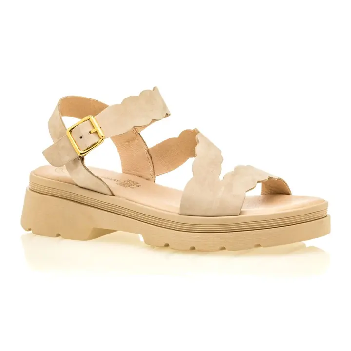 Foto dell’avviso ufficiale: Free monday Sandales Femme en cuir beige Sandali — rischio: Rischio chimico