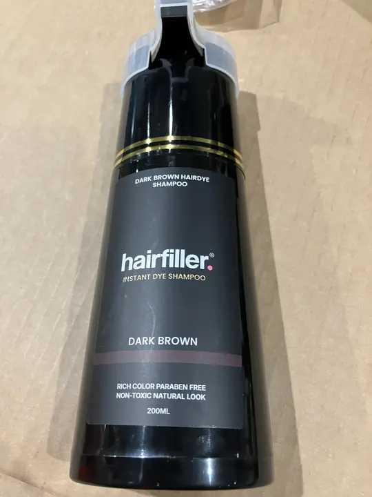Photo from the official notice: Hairfiller Instant Dye Shampoo Dark Brown — chemical risk