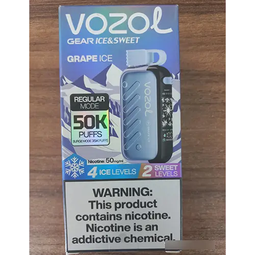 Photo de l’avis officiel: Vozol Gear Ice &amp; Sweet 50K Puffs Cigarette électronique jetable — risque: Risque chimique