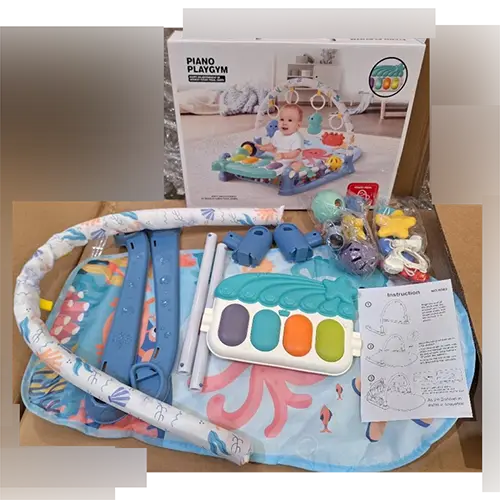Photo from the official notice: Brilliant Intelligent Machine Factory Piano Play Gym activity toy — choking risk