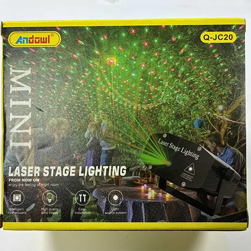 Foto uit de officiële melding: Andowl Luz de escenario láser Gypsophila Laserprojector — risico: Aantasting van het gezichtsvermogen