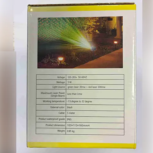 Foto aus der offiziellen Meldung: Andowl Outdoor Laser Light Lamp Laserpointer — Risiko: Sehschaden