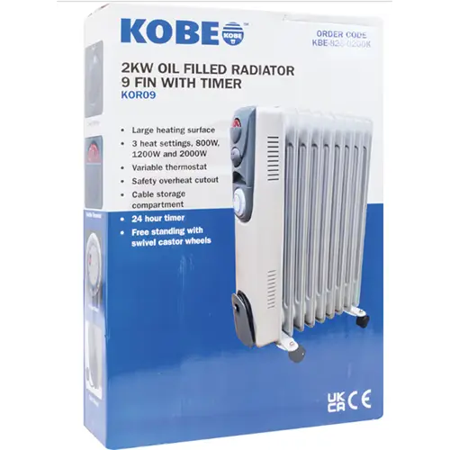 Foto uit de officiële melding: Kobe Oil Filled Radiator 9 FIN 2kW — risico: Brand
