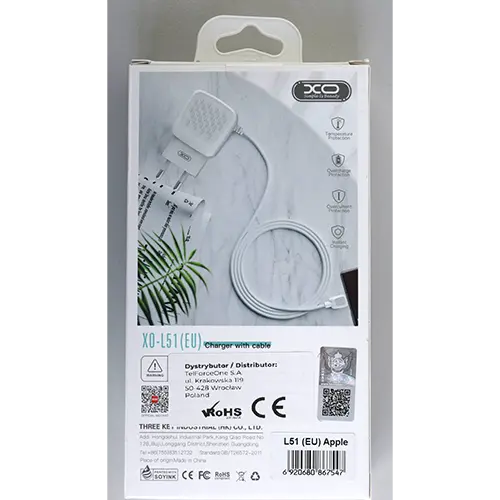 Photo de l’avis officiel: XO Charger with cable Chargeur USB — risque: Choc électrique