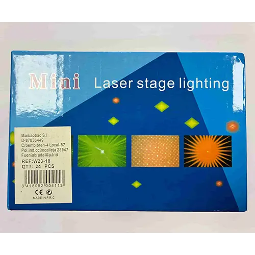 Foto dell’avviso ufficiale: Mini Laser stage lighting. Holographic laser star projector Proiettore laser — rischio: Danno alla vista