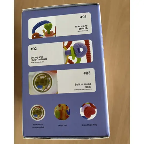 Foto dell’avviso ufficiale: Infinno Jouet Dentition &amp; Hochet Bébé 0-12 Mois Avec Anneau à Tirer (Baby Atomic Ball Teether Toy) Giocatt — rischio: Ostruzione delle vie aeree