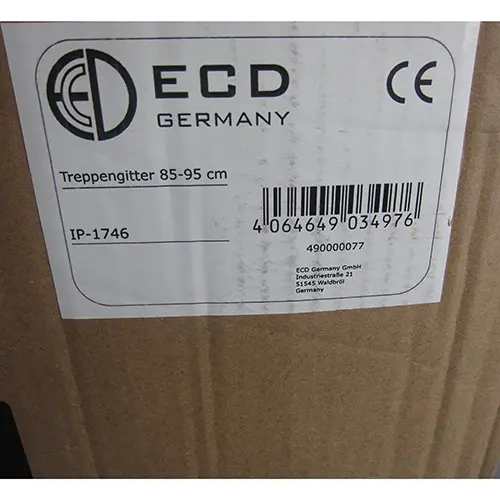 Photo de l’avis officiel: ECD Germany Treppengitter 85-95 cm Porte d'escalier — risque: Suffocation
