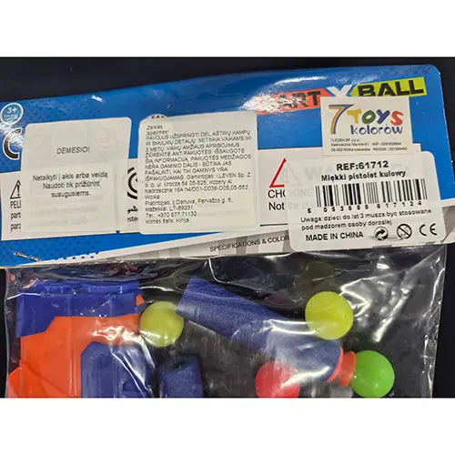 Photo from the official notice: 7 Toys Kolorow toy gun — choking risk
