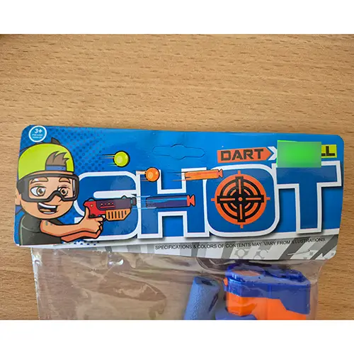 Photo from the official notice: 7 Toys Kolorow toy gun — choking risk