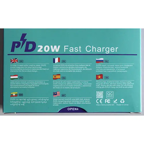 Foto do aviso oficial: ZUZG Fast Charger Carregador USB — risco: Choque elétrico