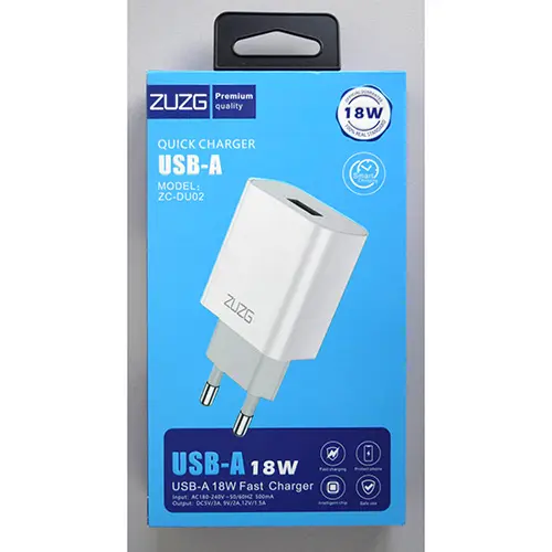 Foto do aviso oficial: ZUZG USB-A 18W Fast Charger Carregador USB — risco: Choque elétrico