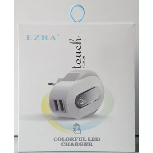 Photo de l’avis officiel: EZRA COLORFUL LED CHARGER Chargeur USB — risque: Choc électrique