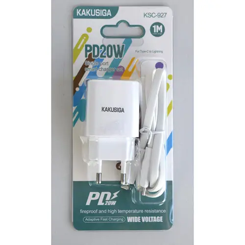 Photo de l’avis officiel: KAKUSIGA Single port smart charger set Chargeur USB — risque: Choc électrique