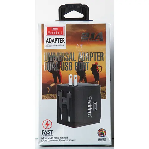 Foto do aviso oficial: Earldom Universal travel adapter Adaptador de viagem — risco: Choque elétrico
