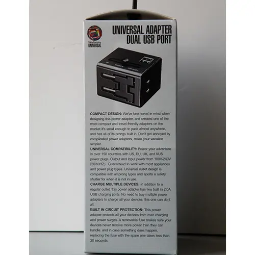 Foto do aviso oficial: Earldom Universal travel adapter Adaptador de viagem — risco: Choque elétrico