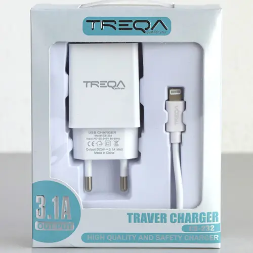 Photo de l’avis officiel: TREQA TRAVEL CHARGER Chargeur USB — risque: Choc électrique