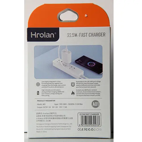 Photo de l’avis officiel: Hrolan 22.5W FAST CHARGER Chargeur USB — risque: Choc électrique