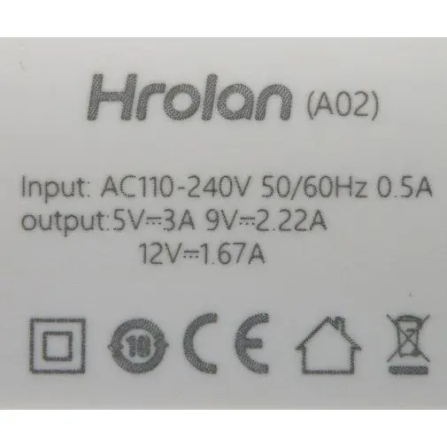Photo de l’avis officiel: Hrolan 22.5W FAST CHARGER Chargeur USB — risque: Choc électrique