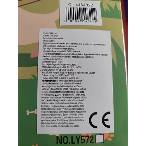 Photo from the official notice: Shyam My pet plastic doll set — chemical risk