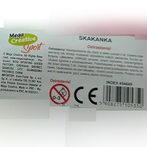 Photo de l’avis officiel: Mega Creative Skakanka Corde à sauter — risque: Risque chimique