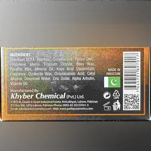 Foto aus der offiziellen Meldung: Parley Advanced Beauty Cream - Pearl Shine, Goldie Hautaufhellende Creme — Risiko: Chemikalie